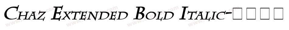 Chaz Extended Bold Italic字体转换